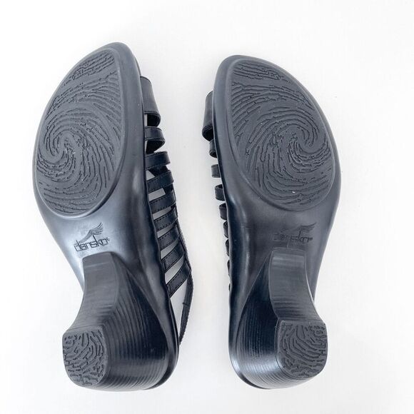 Dansko Womens Raven Leather Slingback Heeled Sandals Black Size EU 39 - Picture 2 of 7